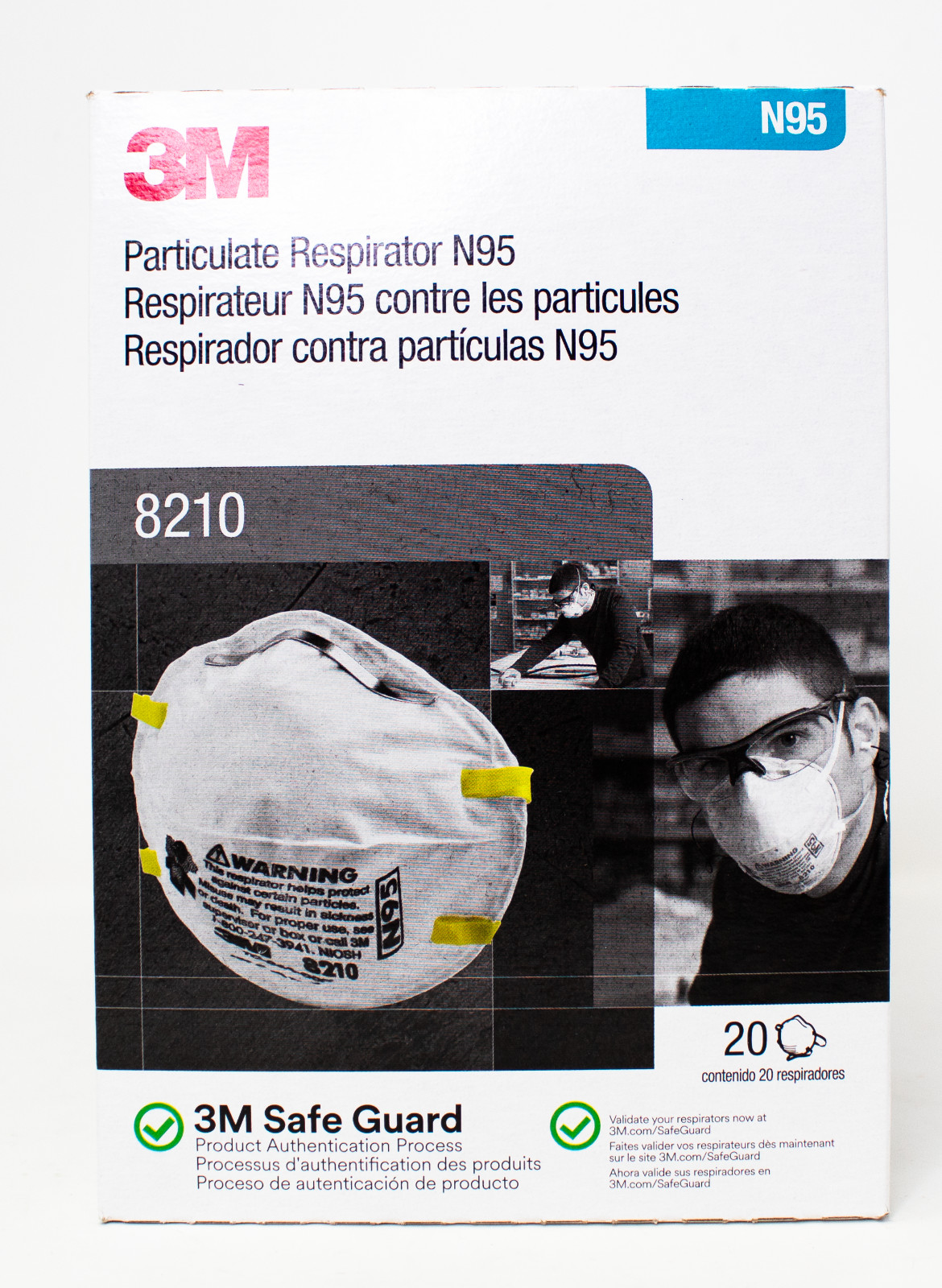 3M 8210 N95 Particulate Respirator NIOSH Approved Face Mask