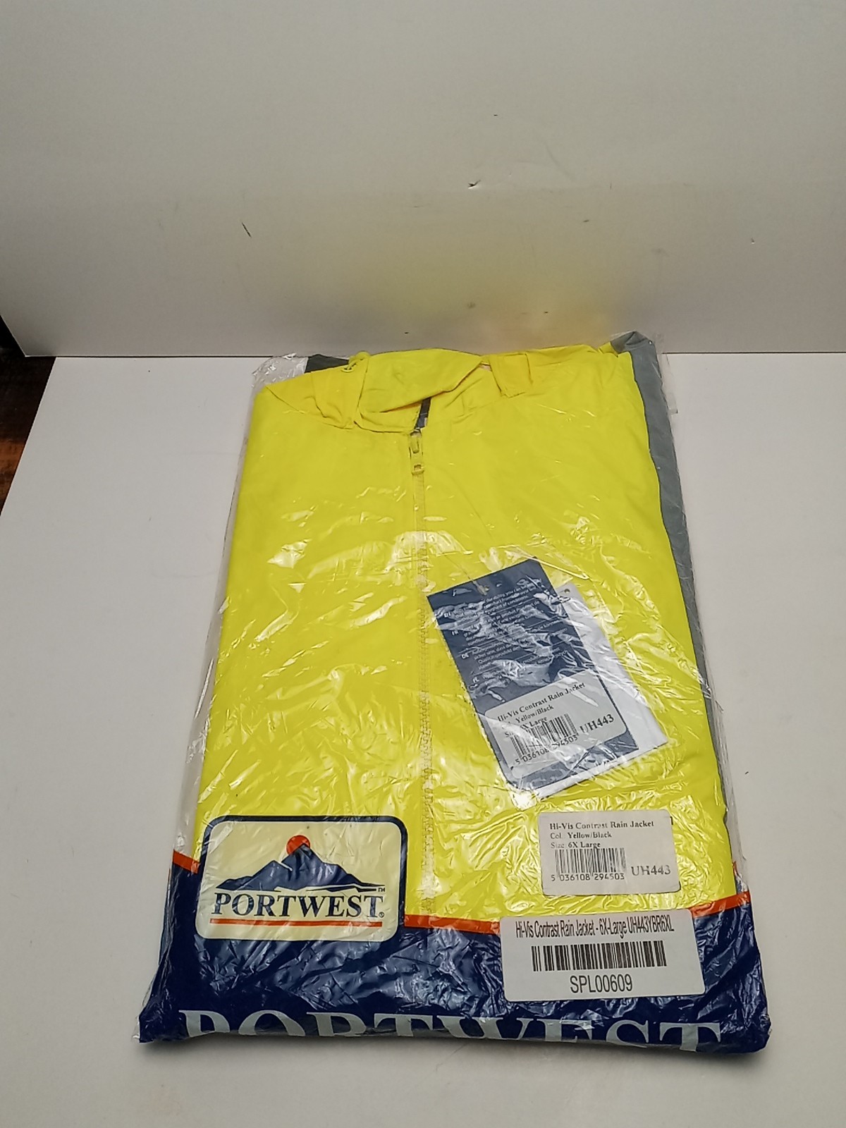 Portwest UH443 Hi Vis Classic Waterproof SIZE 6X LARGE Rain Jacket Reflective