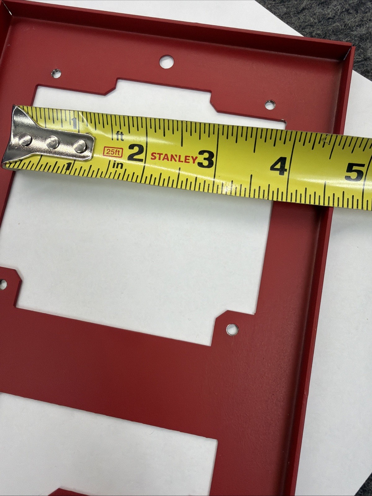 Red Simplex Rare Fire Alarm Back Trim Plate Horn Strobe Wall Mount Cover