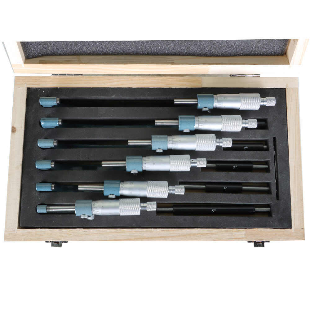 6Pcs Set 0.0001″ Precision Outside Micrometer 0-6″ Carbide Standards Set