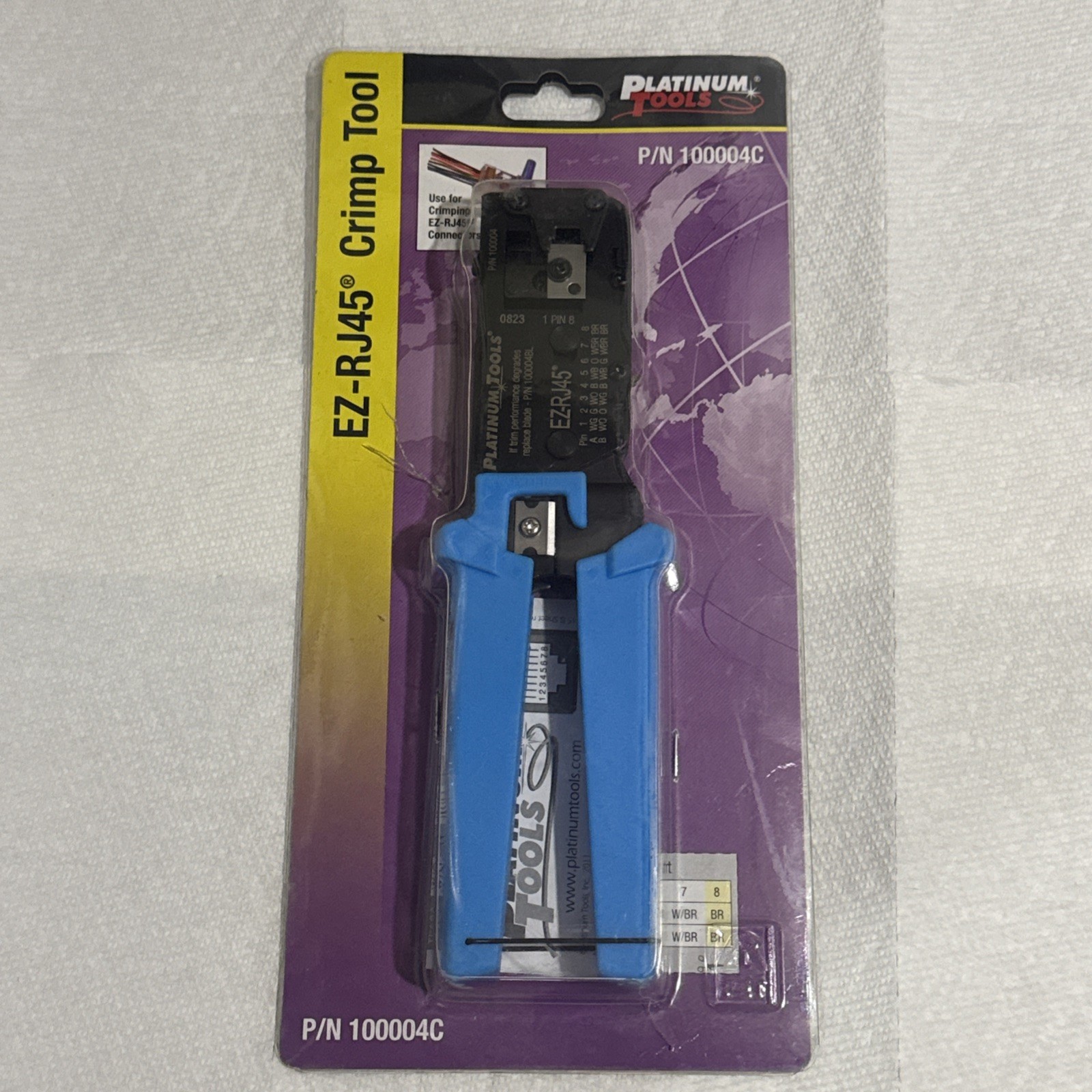 Platinum Tools® 100004C EZ-RJ45® Crimp Tool, Cat 5/5e, Cat6, RJ-11, RJ-12, RJ-45