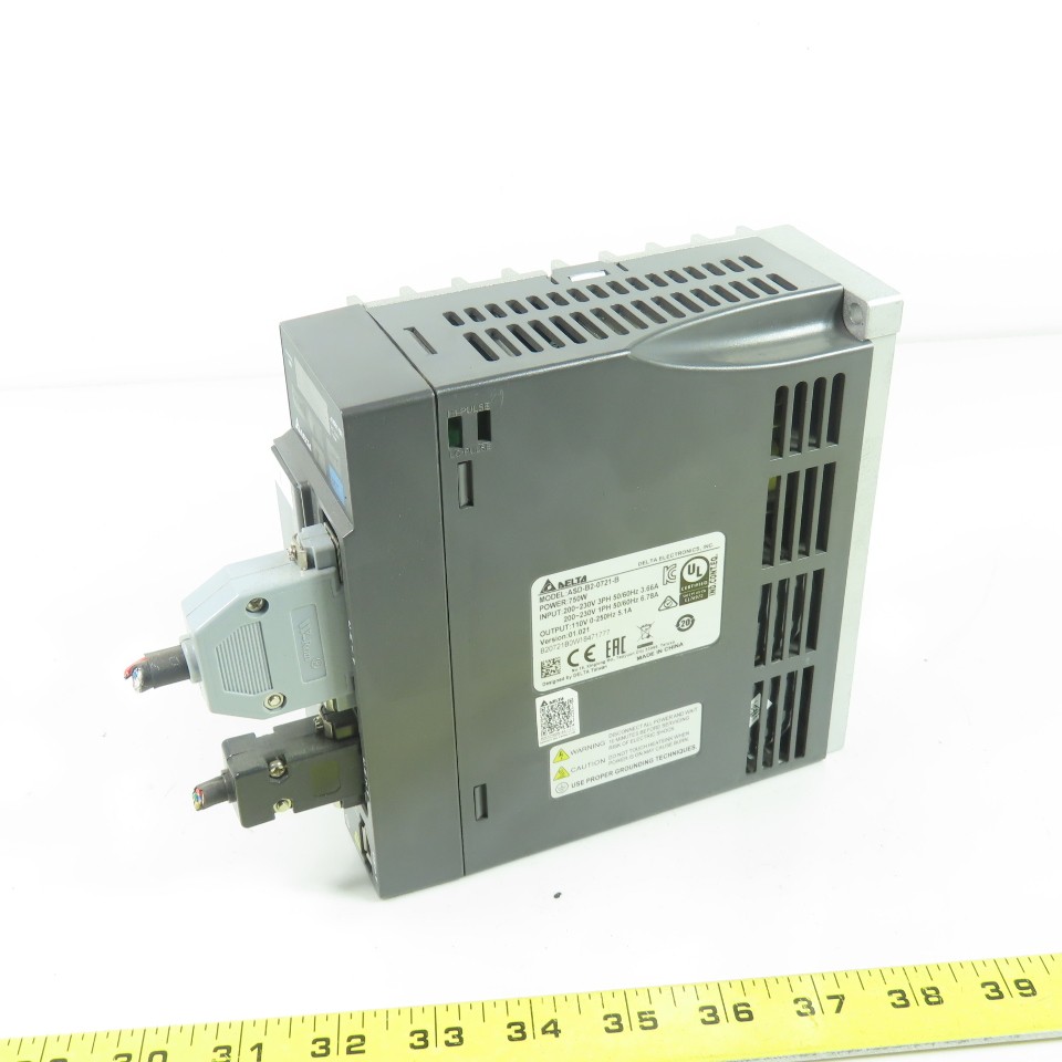Delta ASD-B2-0721-B 3Ph Servo Drive 230V 50/60Hz 3.66A Input 110V 2.1A Output
