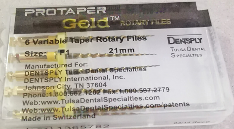 10 Packs Dentsply ProTaper Gold Rotary Files F1,F2,F3,S1,S2,SX-F3, SX19