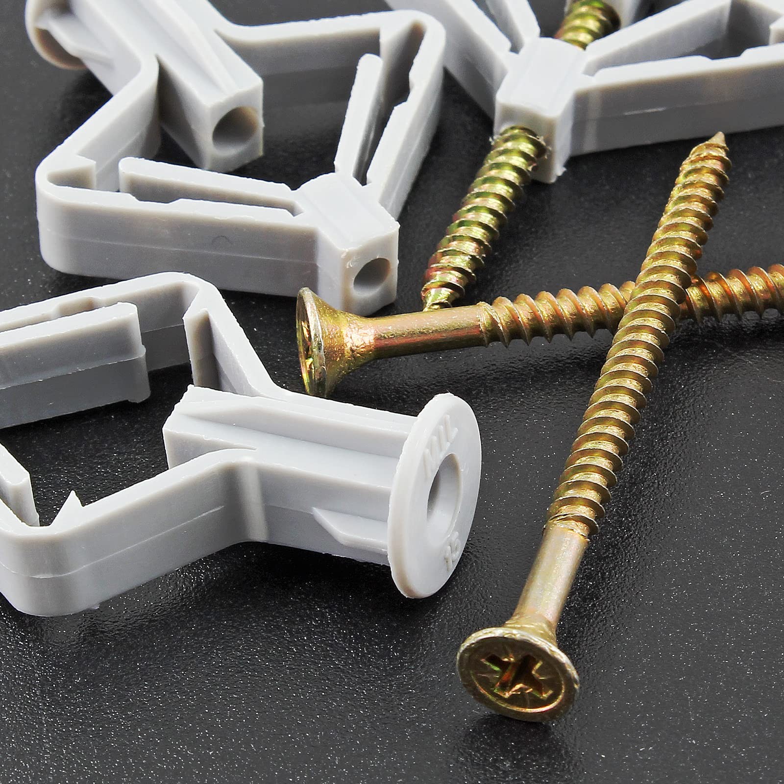 50 Pcs Drywall Anchors Kit Butterfly Anchors Hollow Wall Anchors Heavy Duty Dry