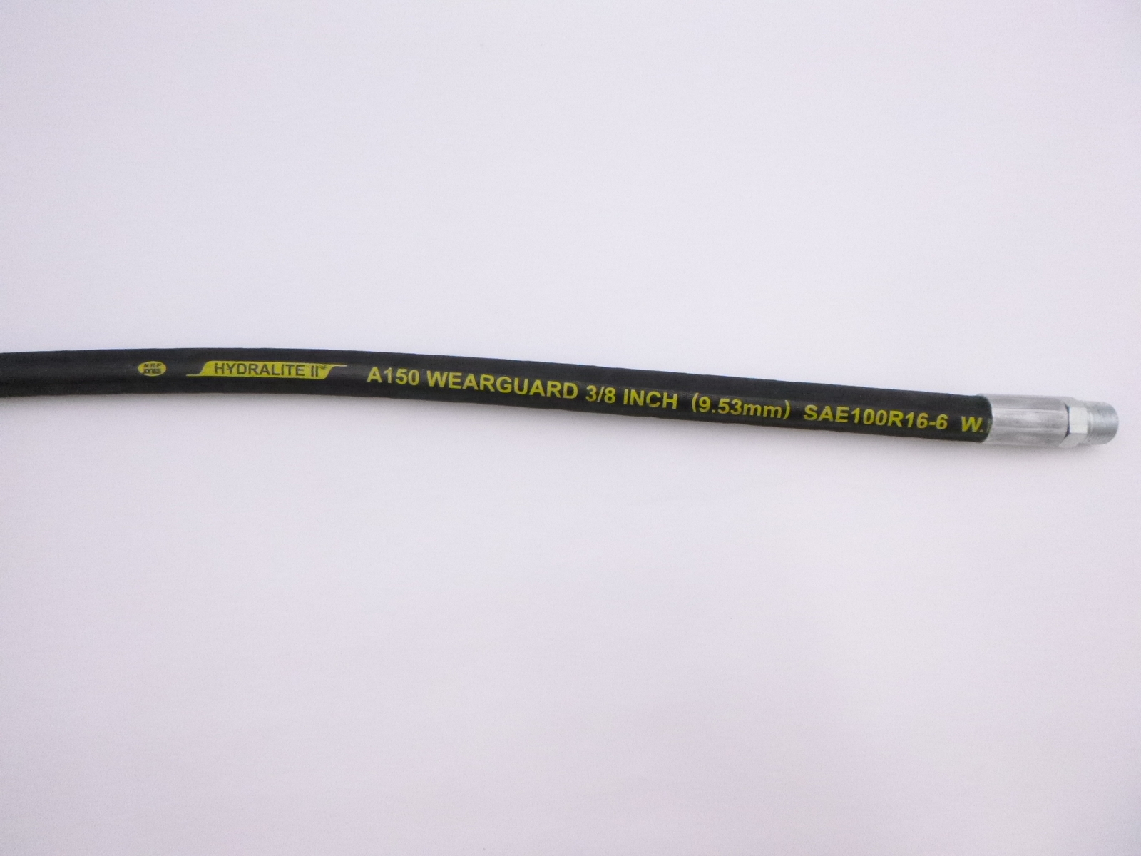Hydrauli-Flex F24″L X 3/8″ SAE 100-R2 Sn 2-Wire MSHA Hydraulic Hose 3/8″ Male