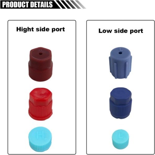 20PCS Air Conditioning Service Caps for AC System Charging Ports, Color: 20PCS