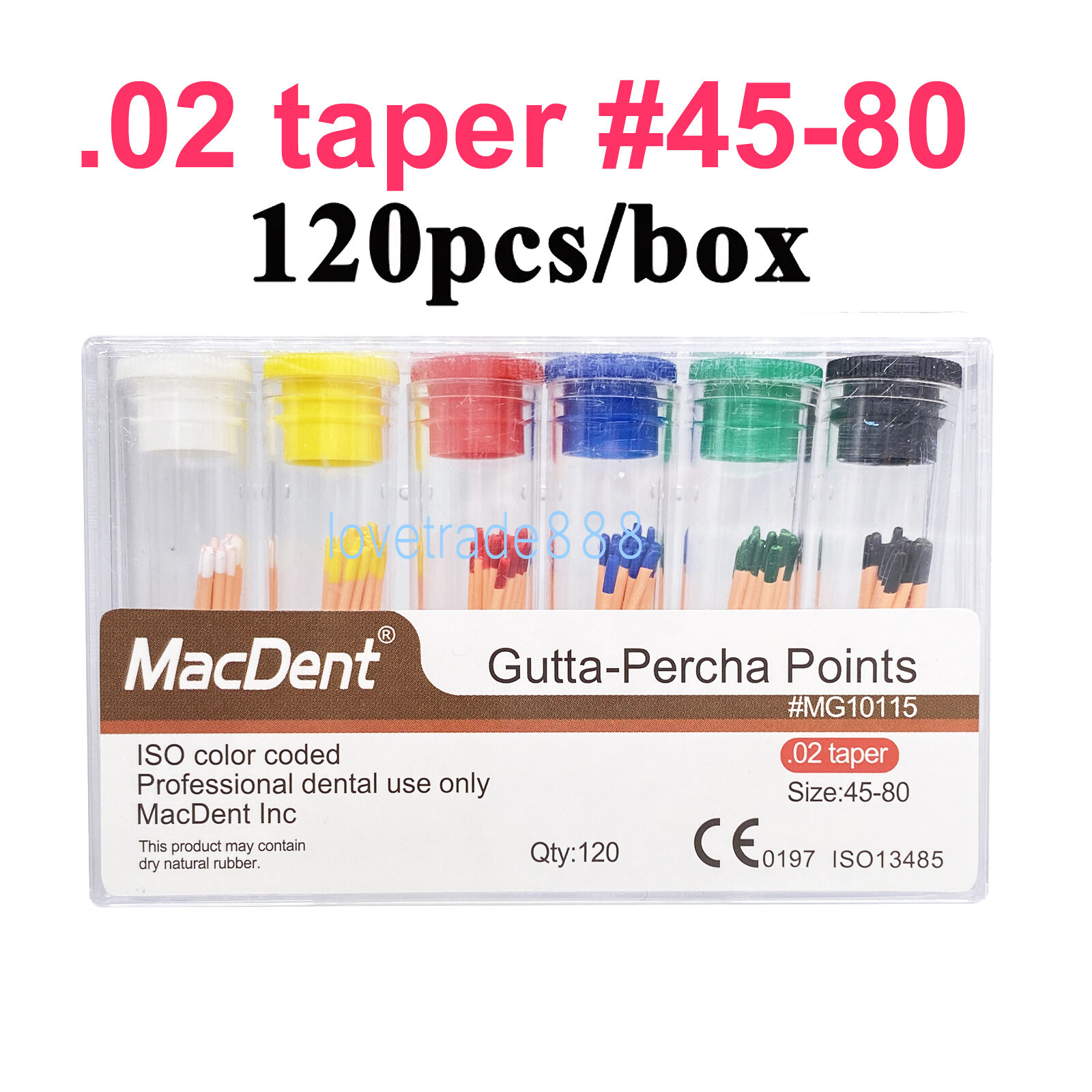 MacDent Dental Endodontic Gutta Perch & Absorbent Paper Points Taper .02/04/06
