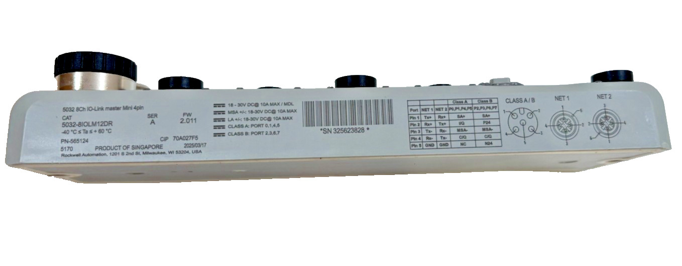 Allen Bradley 5032-8IOLM12DR – 5032 8ch IO-Link Master Mini 4pin – NEW