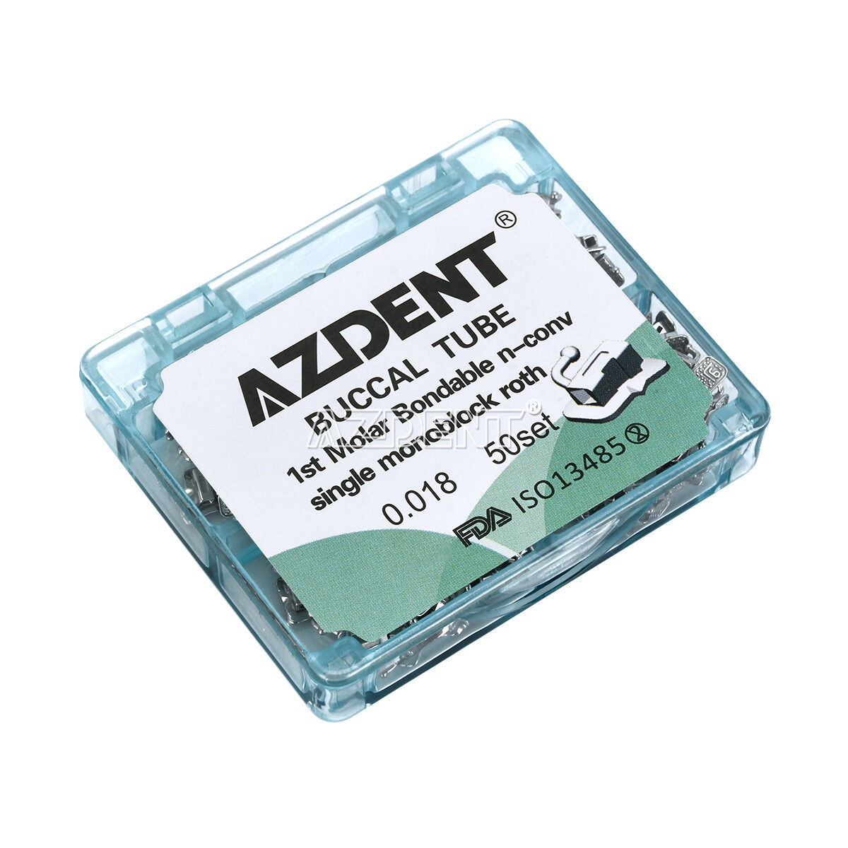 AZDENT Dental Orthodontic Bondable Buccal Tube 1st /2nd Molar Roth /MBT Non-Conv