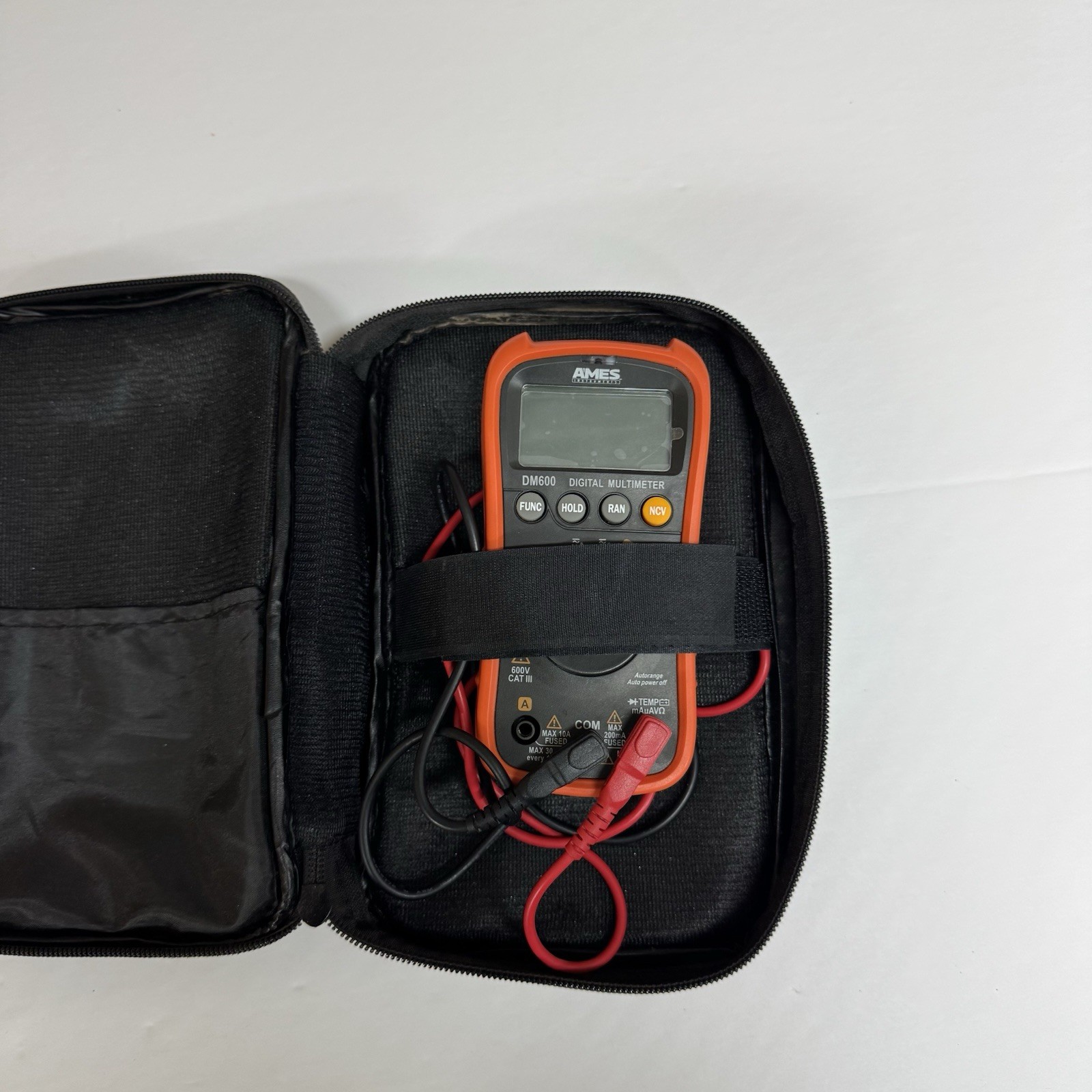 AMES Instruments DM600 Digital Multimeter CAT III with Case & Test Leads – 64014