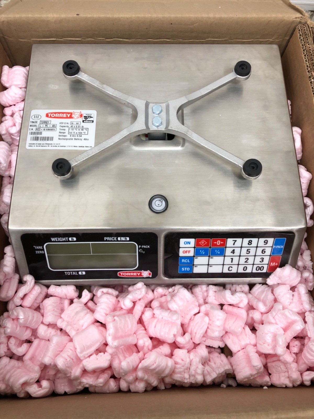 Torrey LPC-40L Price Computing Scale 40 lb x 0.01 lb NTEP Legal Trade