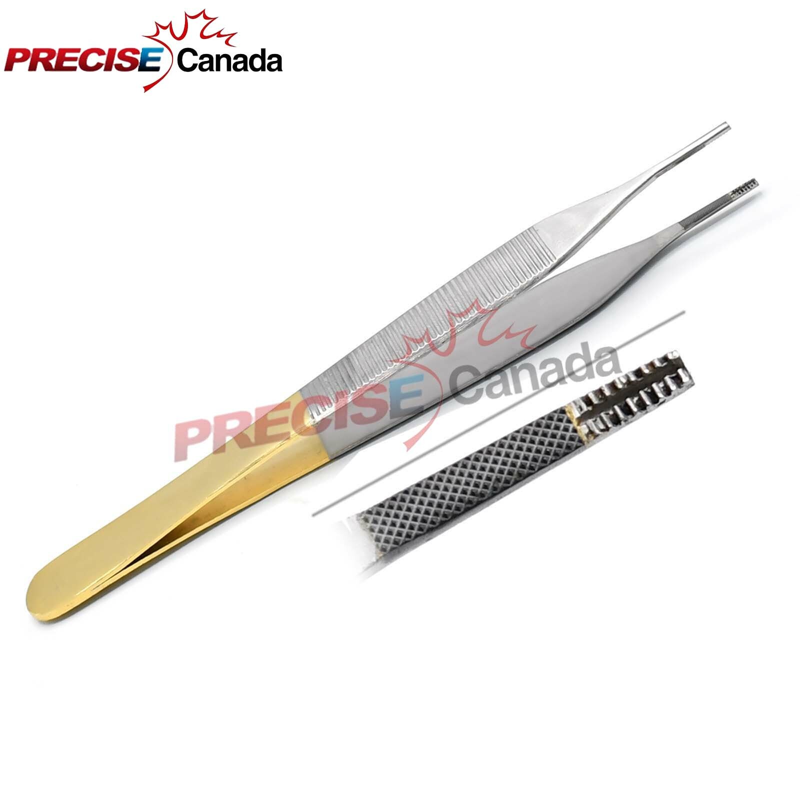 PRECISE CANADA: T/C ADSON BROWN TISSUE FORCEPS 6″ WITH TUNGSTEN CARBIDE INSERTS