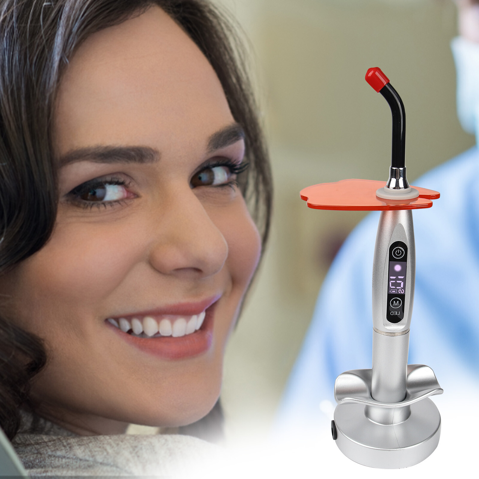 Dental Wireless Cordless LED Curing Light Lamp 2000mw Resin Cure Machine 5W