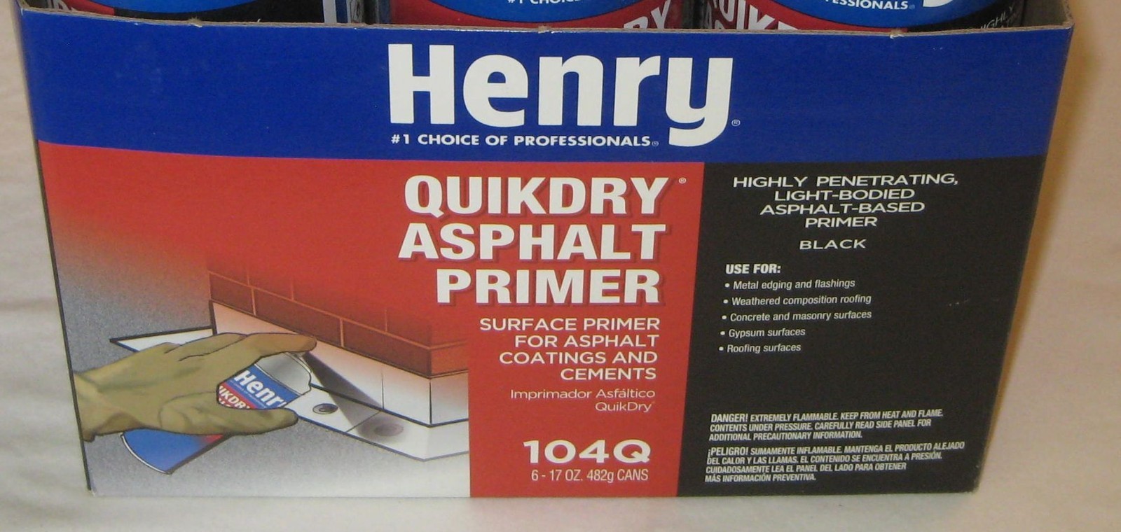 New Henry 104Q QuikDry Asphalt Primer 17 oz Aerosol Spray Can