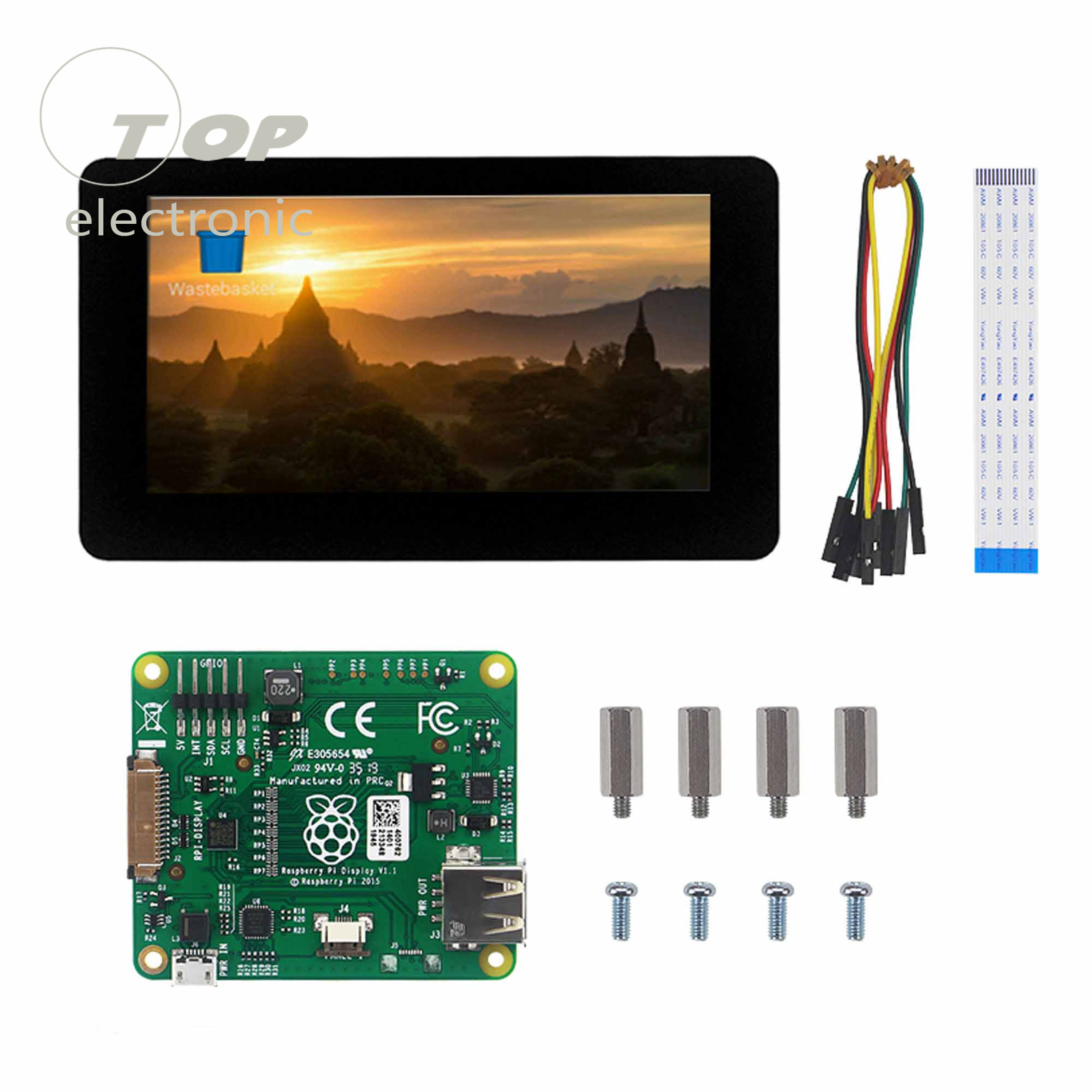 7 inch TouchScreen 800*480 DSI Connect LCD Monitor for Raspberry Pi 4 3 Model B