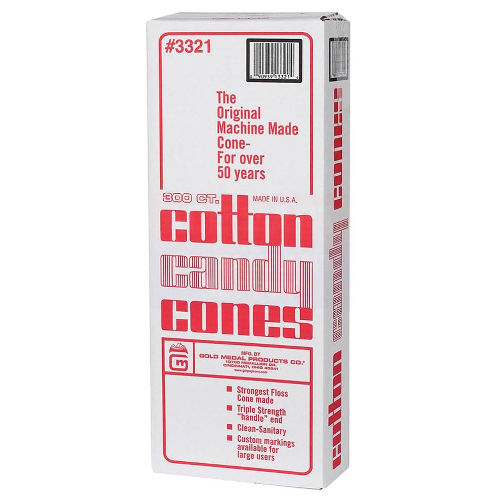 Gold Medal GM3321 Plain Cotton Candy Cones (Pack of Value not found, White