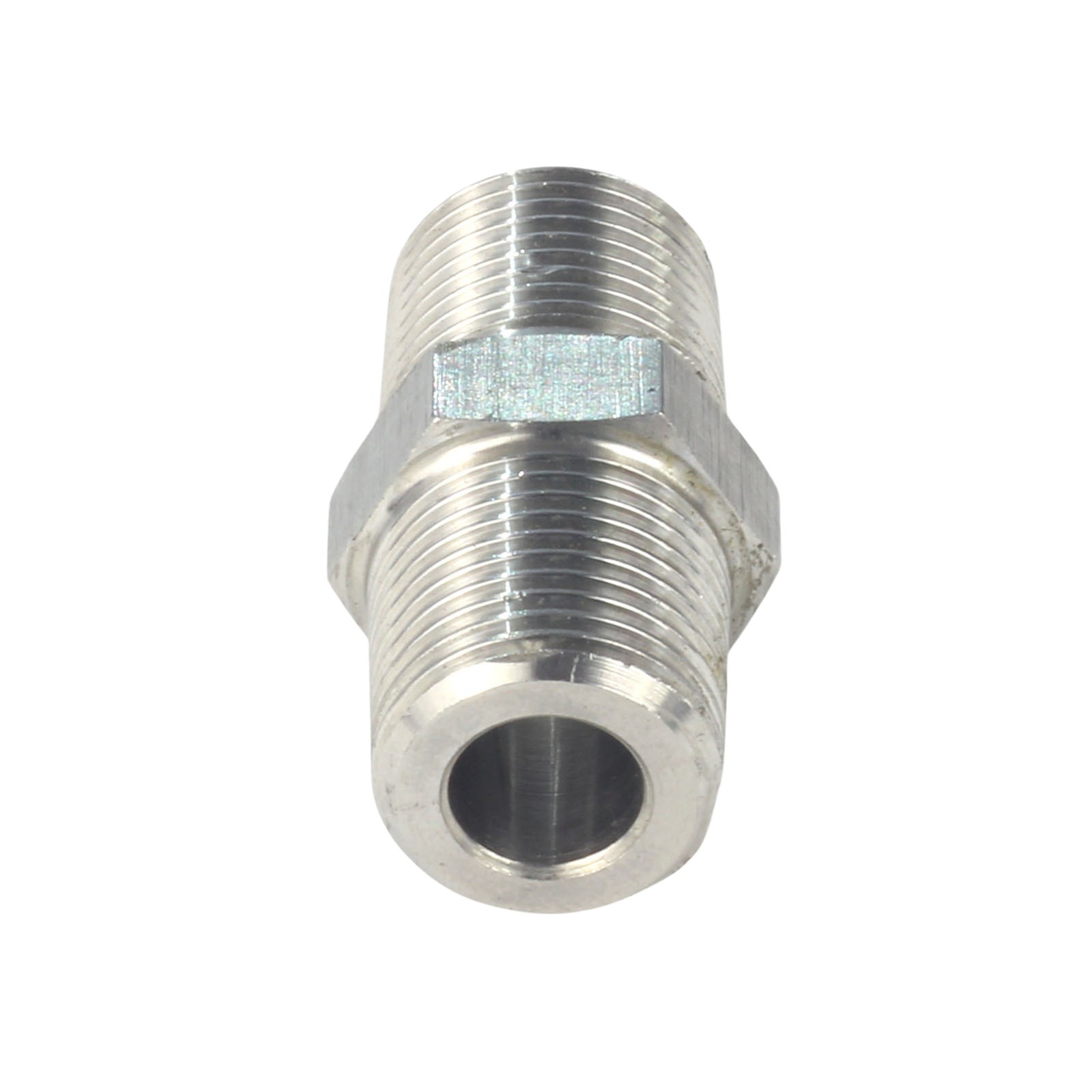 HFS(R) 3/8″ NPT Male to 3/8″ NPT Male Threaded Hex Nipple Stainless Steel 304
