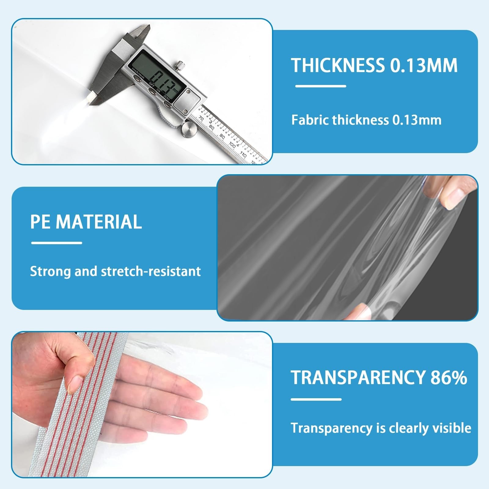 Clear Tarp 7×8 ft Heavy Duty Waterproof – Rip-Resistant Reinforced Plastic