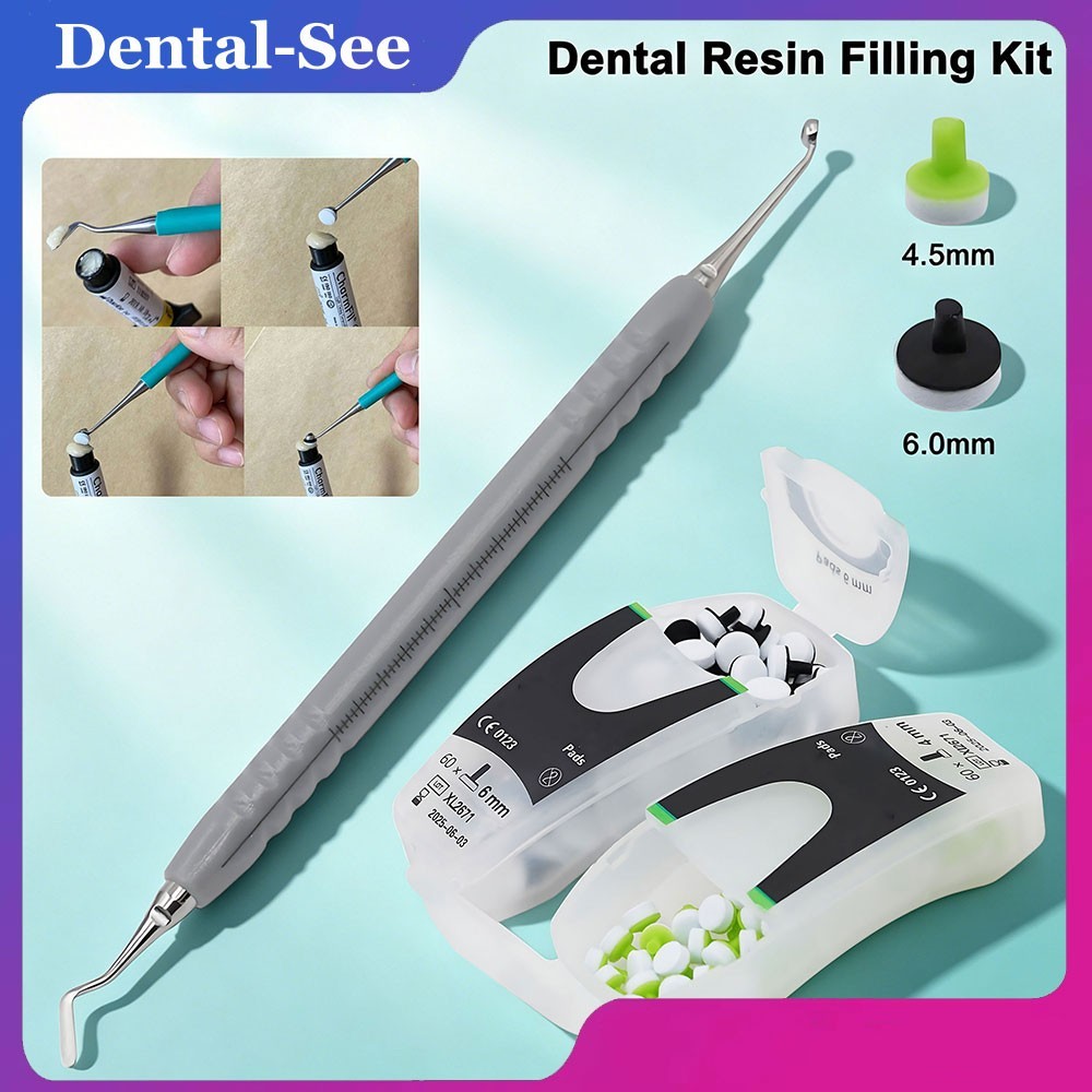 Dental OptraSculpt Foam Pads Veneer Composite Resin Filling Spatula Handle Kit