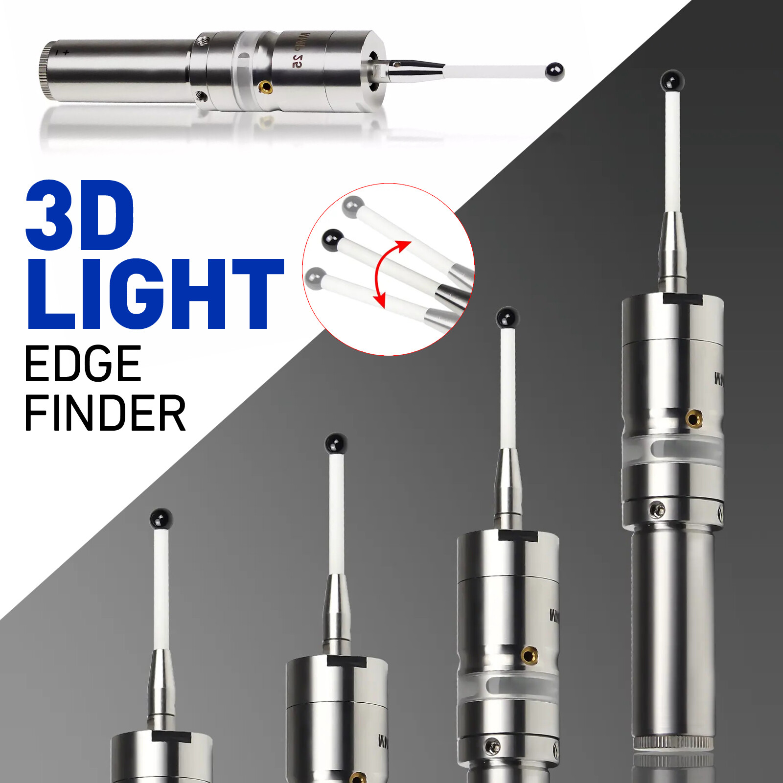 MMP25 3D Light Edge Finder w/ Ceramic Probe to Find CNC Milling Lathe Machining