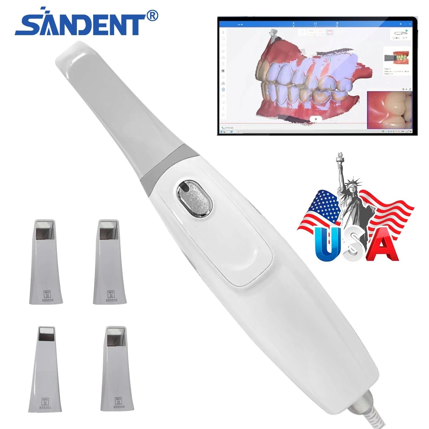 NSK Dental estilo LED E-Generador de Botón pieza de mano alta veloc 2 Hole