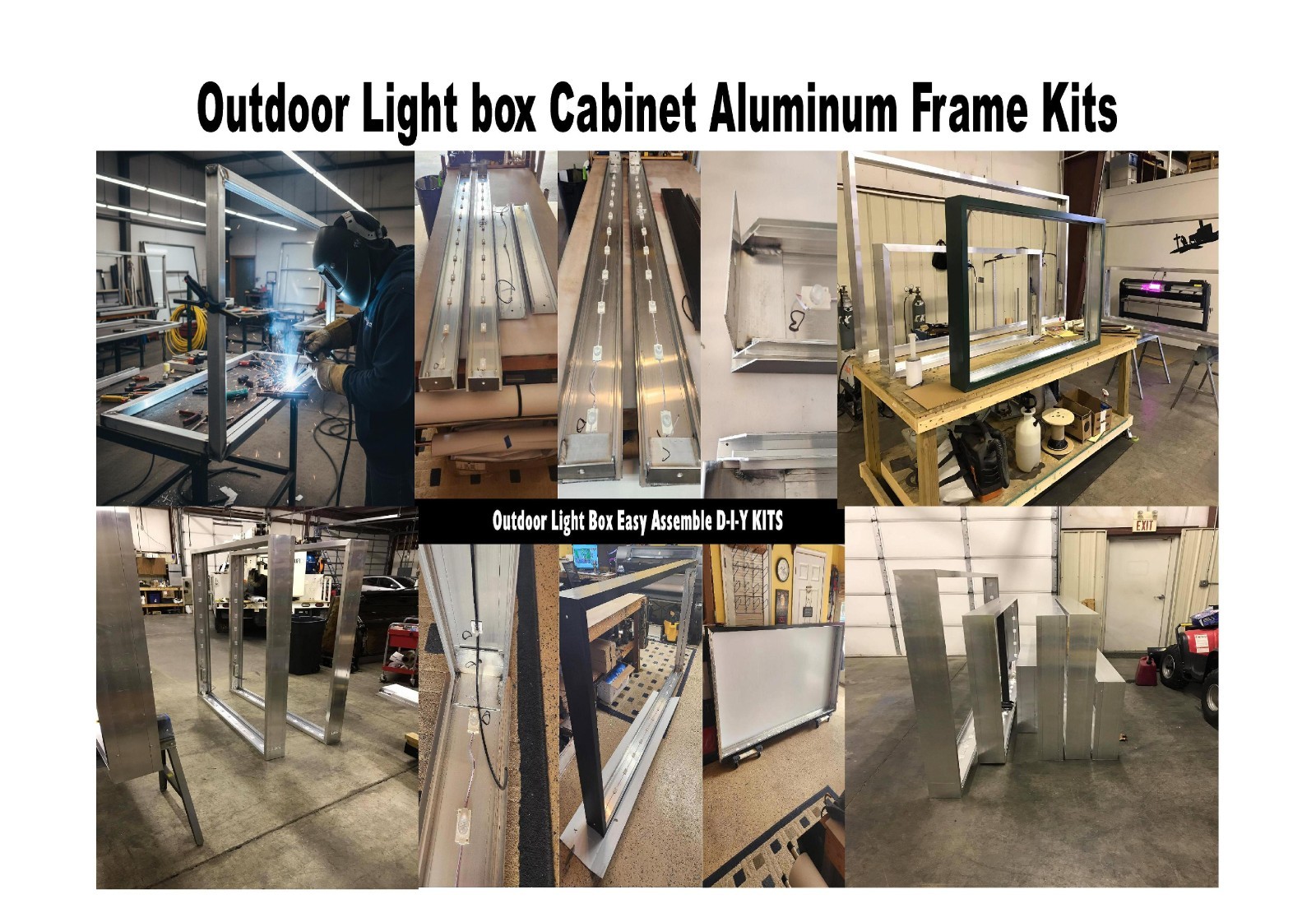 Outdoor Light box Sign Cabinet Frame Kit with Led lighting SAVE$ Quote Any Size