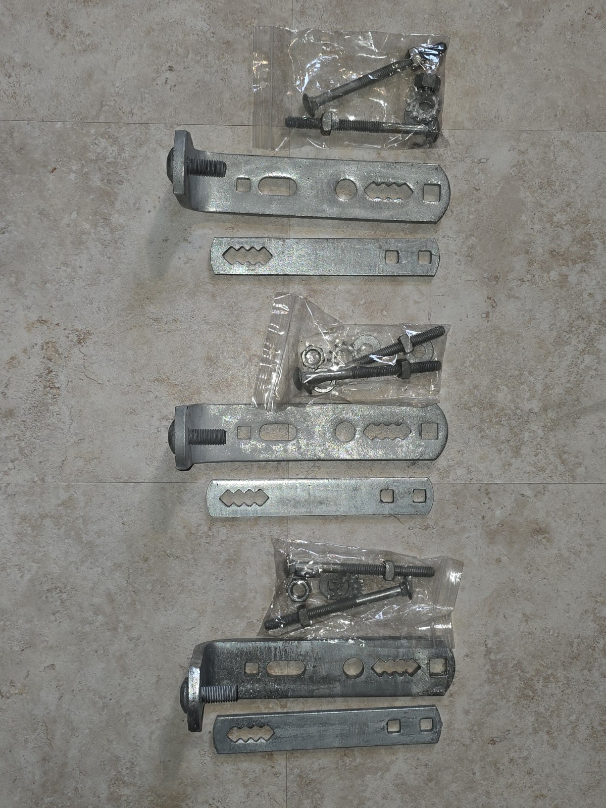 (Lot of 3) New Crossarm Cutout / Arrester Bracket Mount Kit