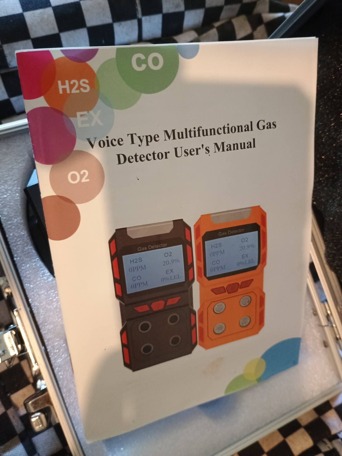 Portable 4 Gas Detector, Sound Light Vibration Multi-Gas Monitor Meter, Recha…