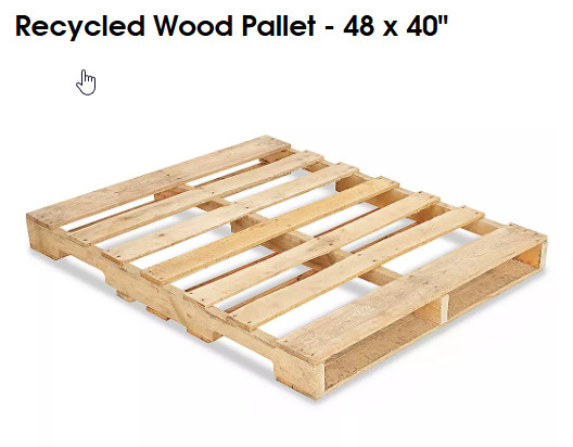 NEW Recycled Wood Pallet 48×40 – Strapped & Sealed – Standard Shipping Pallet