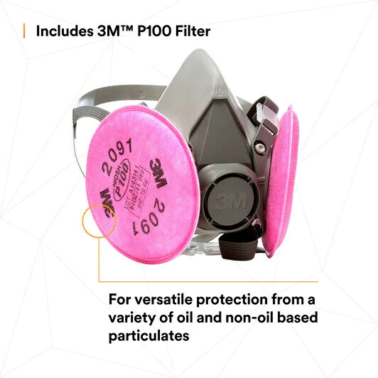 3M Half Face Respirator Mask P100 Particulate Welding Painting Dust Construction