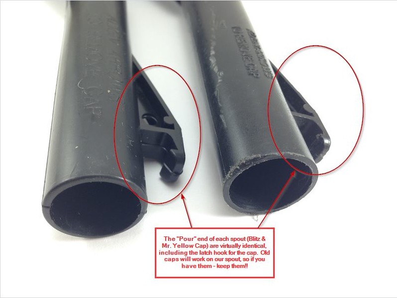 4 – Blitz Gas Can Nozzle Spouts Rings Caps Replacement Vintage 900094 900092 NEW