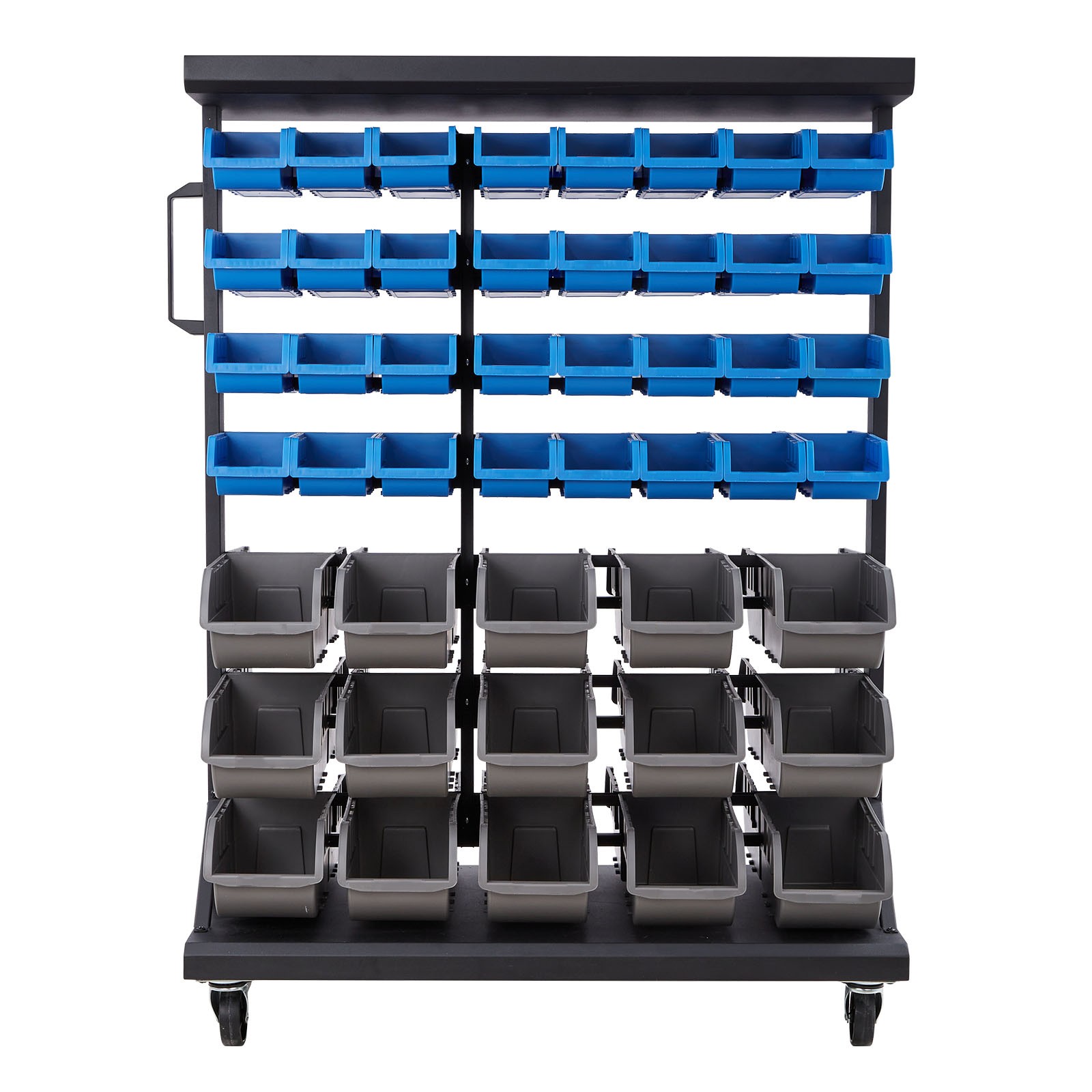Uimoso Double-Sided Rolling Storage Rack with 7 Tiers and 94 Bins