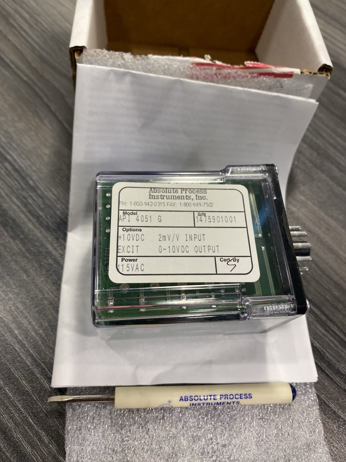 API 4051 G Isolated Sensor Amplifier Bridge / Strain Gauge / Load Cell Input USA