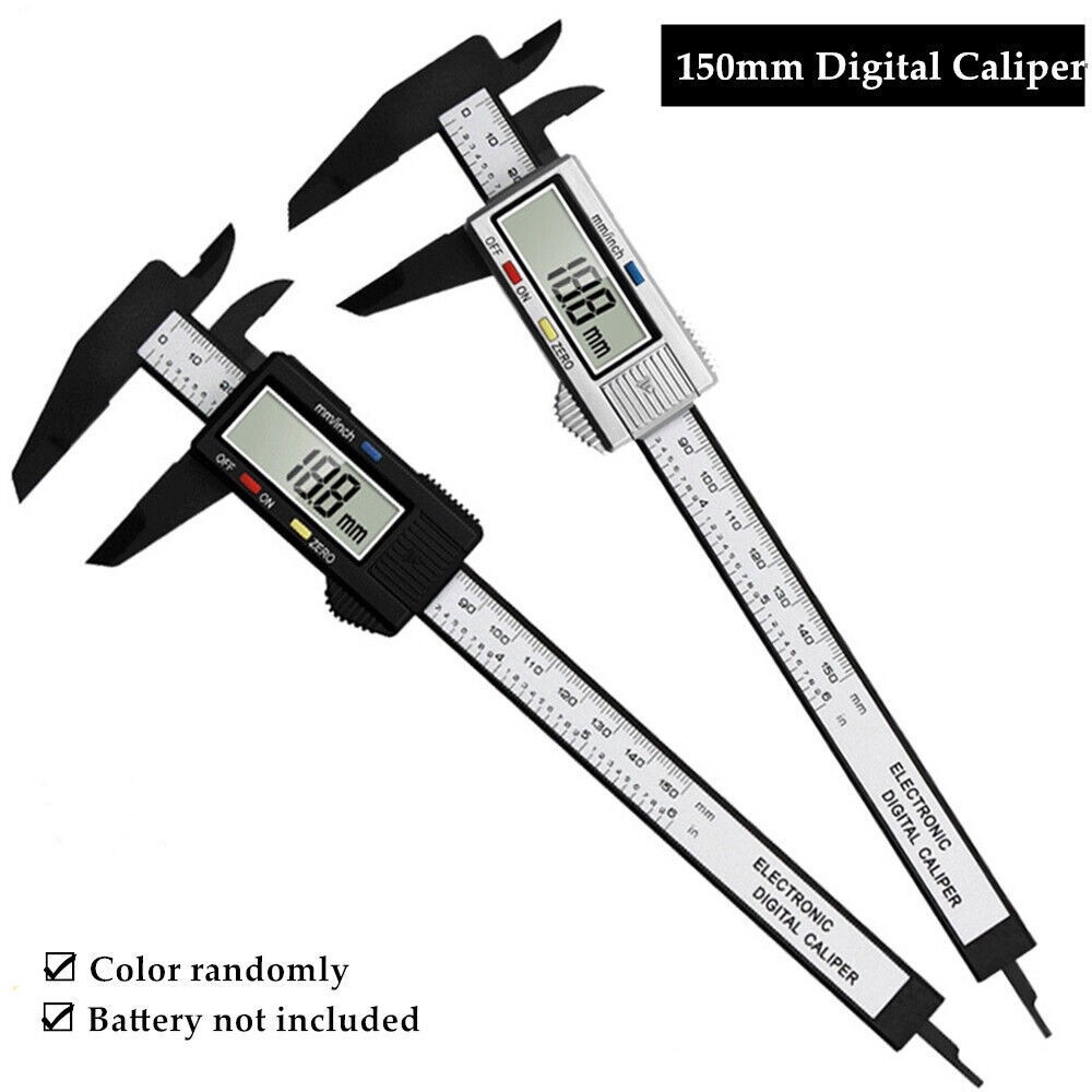 150mm Digital Caliper 6″ Micrometer LCD Gauge Vernier Electronic Measuring Ruler