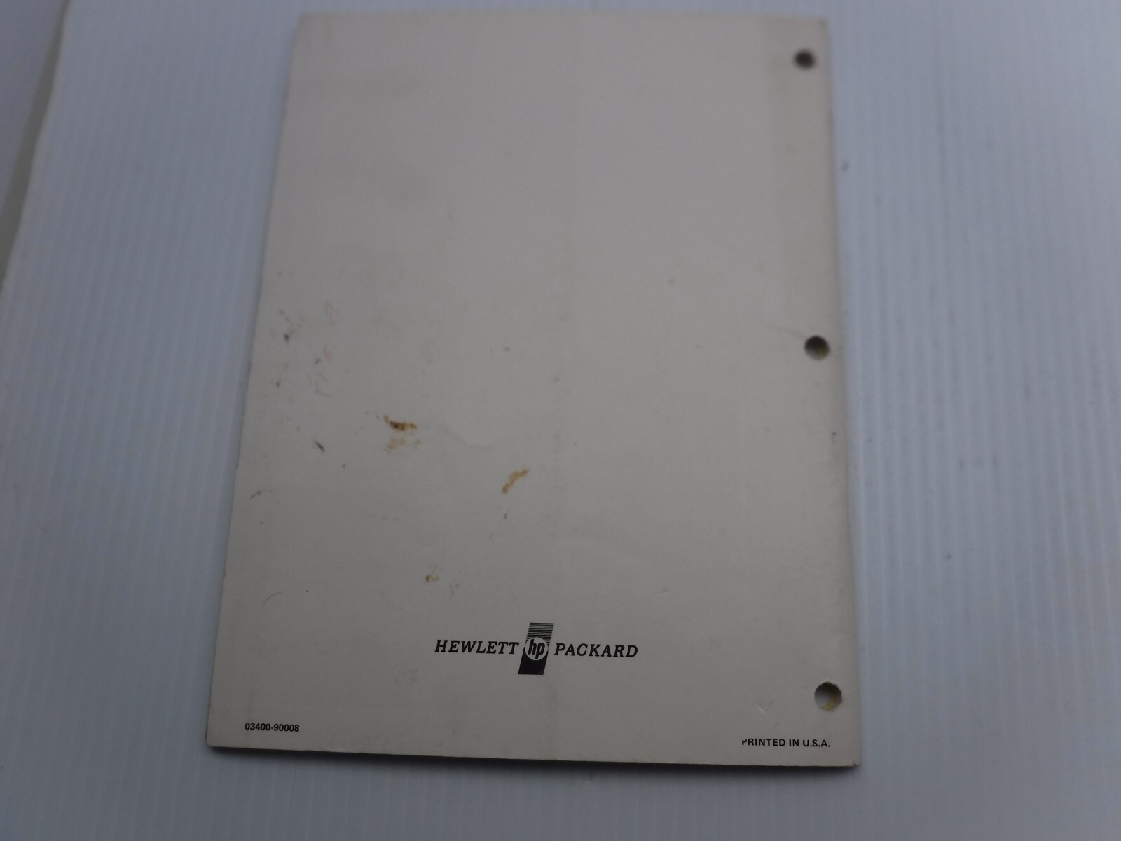 Hewlett Packard 3400A RMS Voltmeter Manual 03400-90008