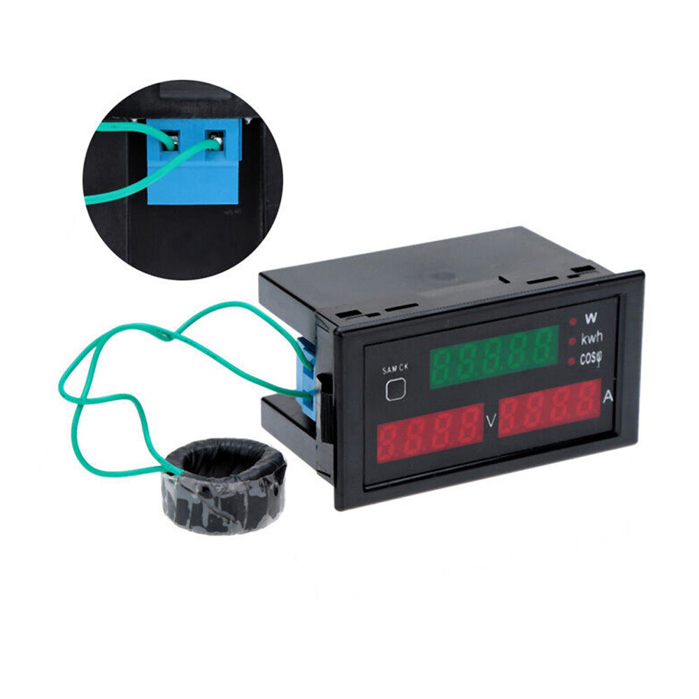 AC 80-300V LCD Digital 100A Volt Power Kwh Amp Panel Meter Voltmeter Ammeter US