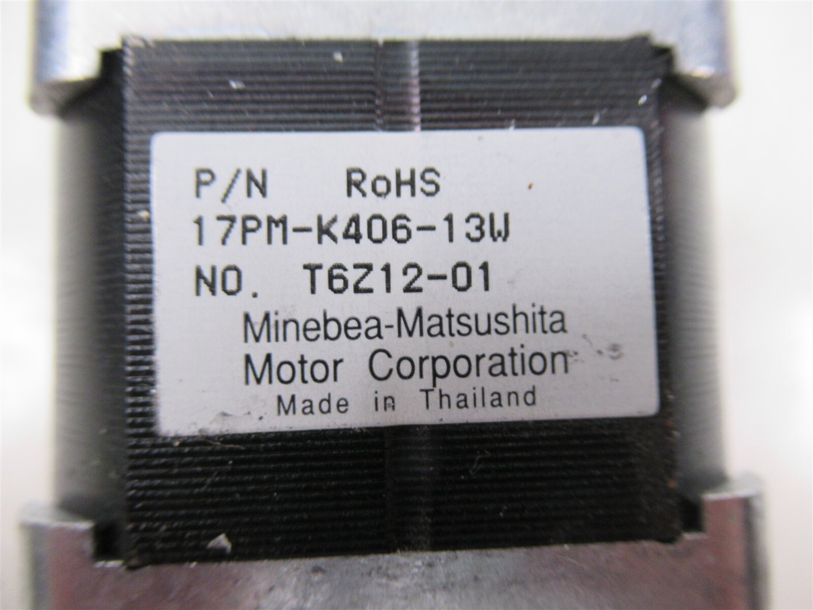Minebea Matsushita Motor 17PM-K406-13W Stepper Motor T6Z12-01 W/ Gear Shaft