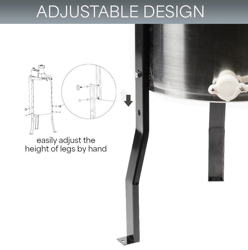 VIVO Electric 4/8 Frame Stainless Steel Honey Extractor (BEE-V004E)