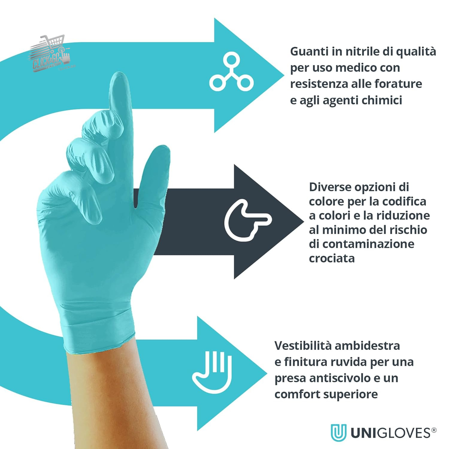Nitrile Water Blue Gloves XL Disposable Latex Powder Free Medical Food 100p