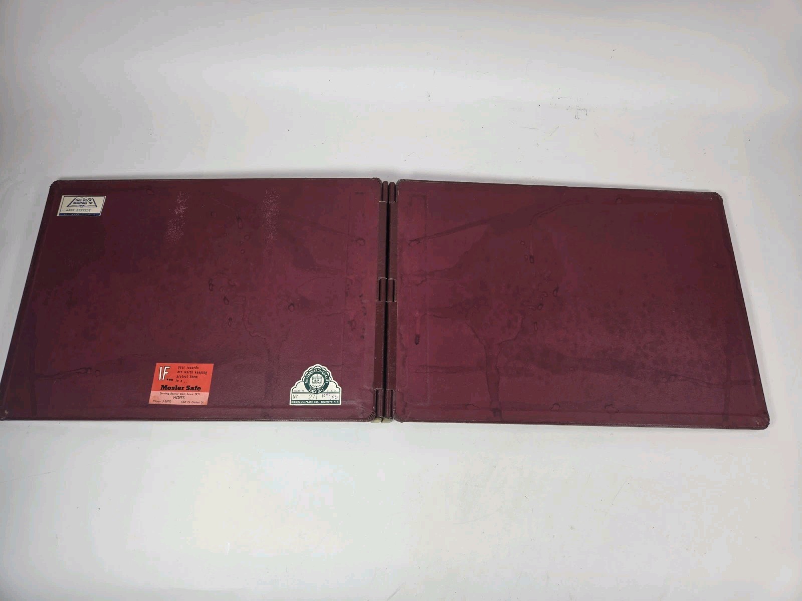 Vintage Boorum & Pease Ledger Book Case Notebook Hardcover Shell Only Maroon