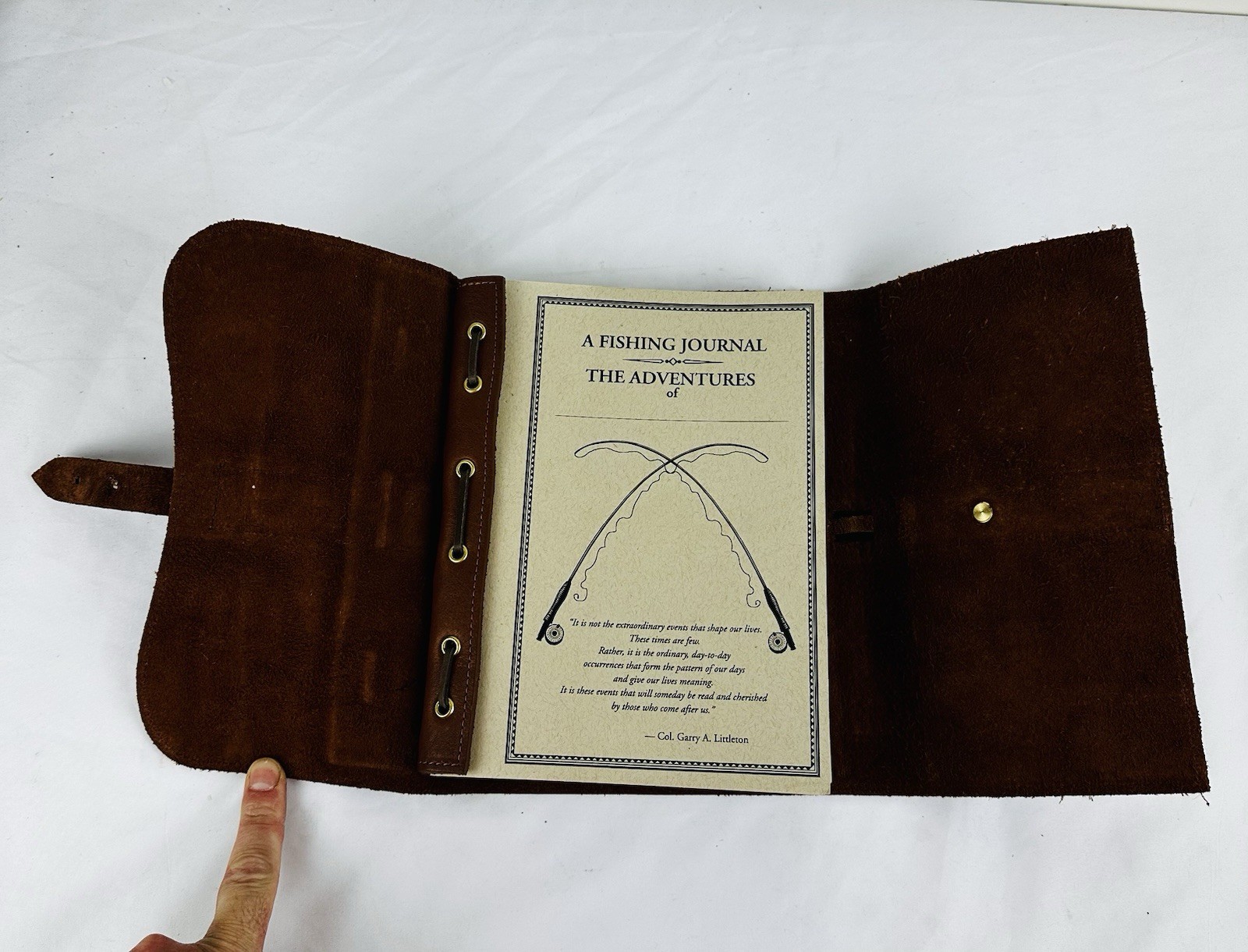 Colonel Littleton No. 9 Leather Journal Vintage Brown – Personalized “TJM”