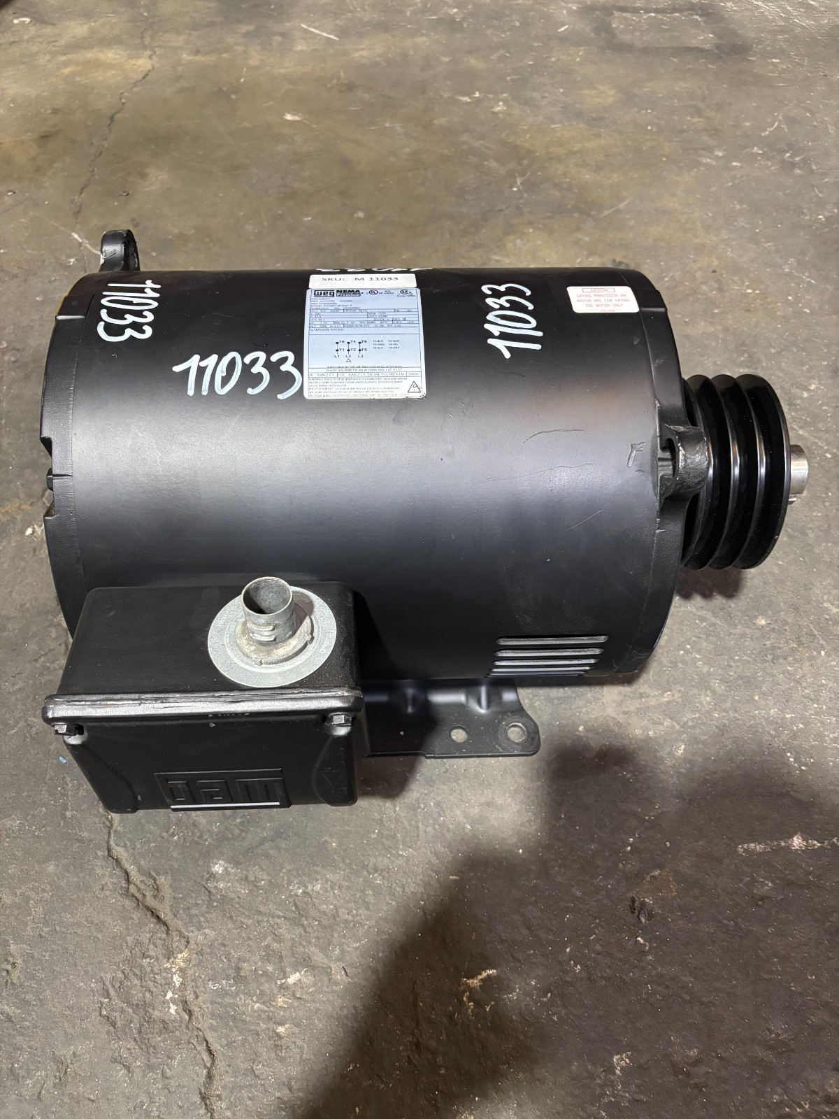 WEG / 01518OT3P254T-S / HP 15.0 / 200V / PH 3 / 254/6T / Electric Motor