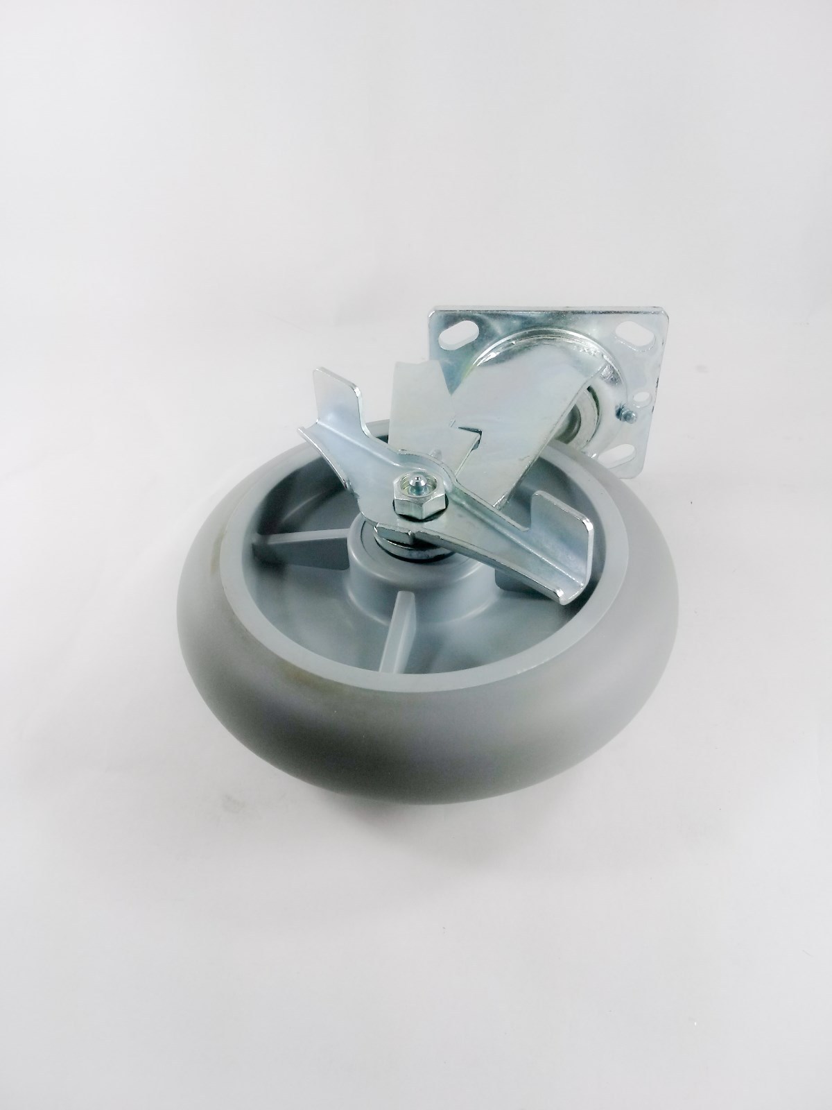 8″ x 2″ Non-Marking Rubber Caster – Rigid (2EA) & Swivel with Brake (2EA)