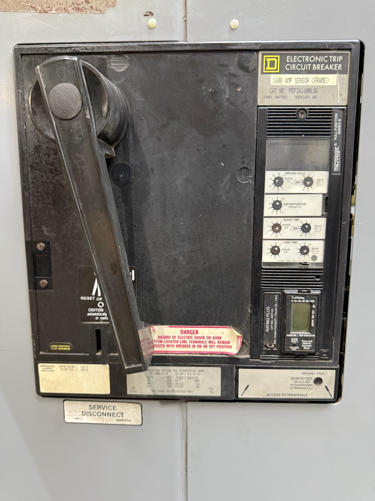Square D QED 1600 Amp Switchboard 480/277V 4 Wire Distribution Panel & Breakers