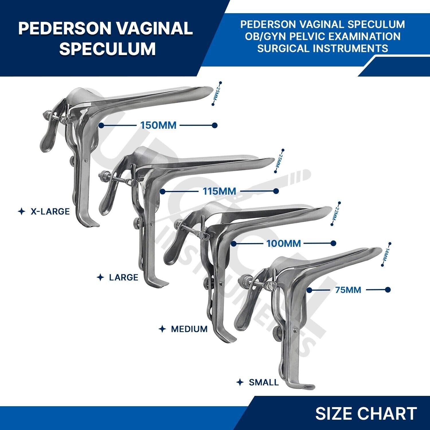 40 Pcs Graves / Pederson Vaginal Speculum OB/GYN Surgical Instruments German Gr