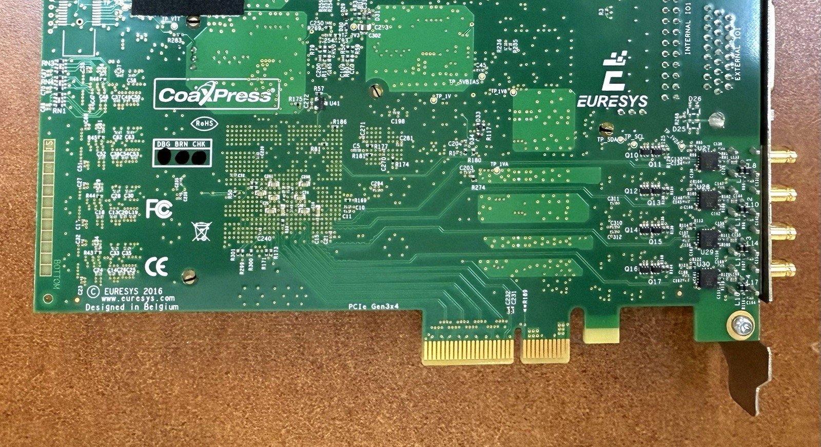 EURESYS COAXLINK QUAD G3 1633-LH PCIe 3.0 FourCoaXPress CXP-6 Frame Grabber Card