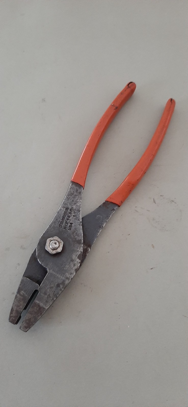 Snap-On Tools Slip Joint Hose Clamp Pliers Red Grip HCP48BP USA READ Descript