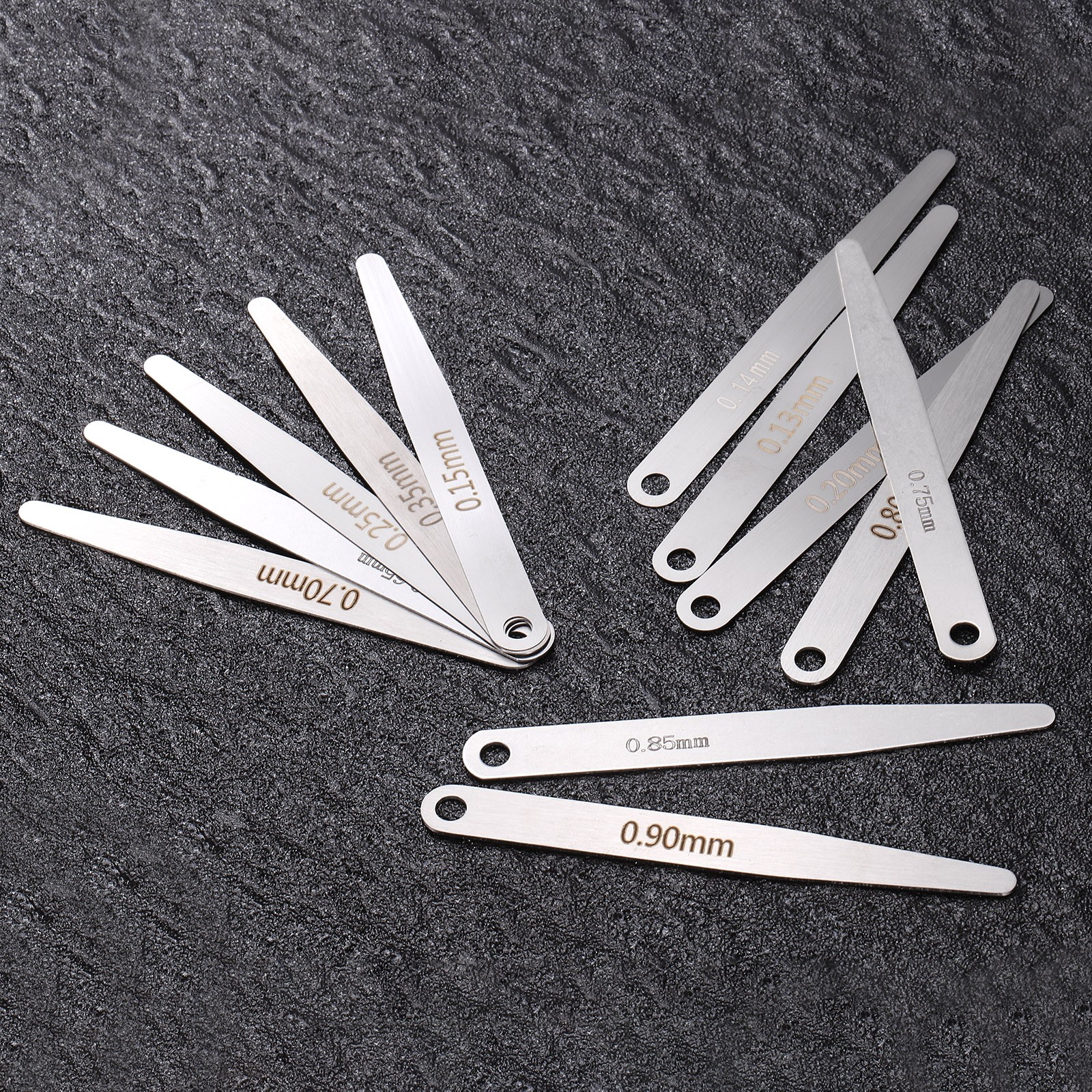 4pcs Metric Thickness Feeler Gauge 0.07mm Single Blade Tapered Feeler Gauge