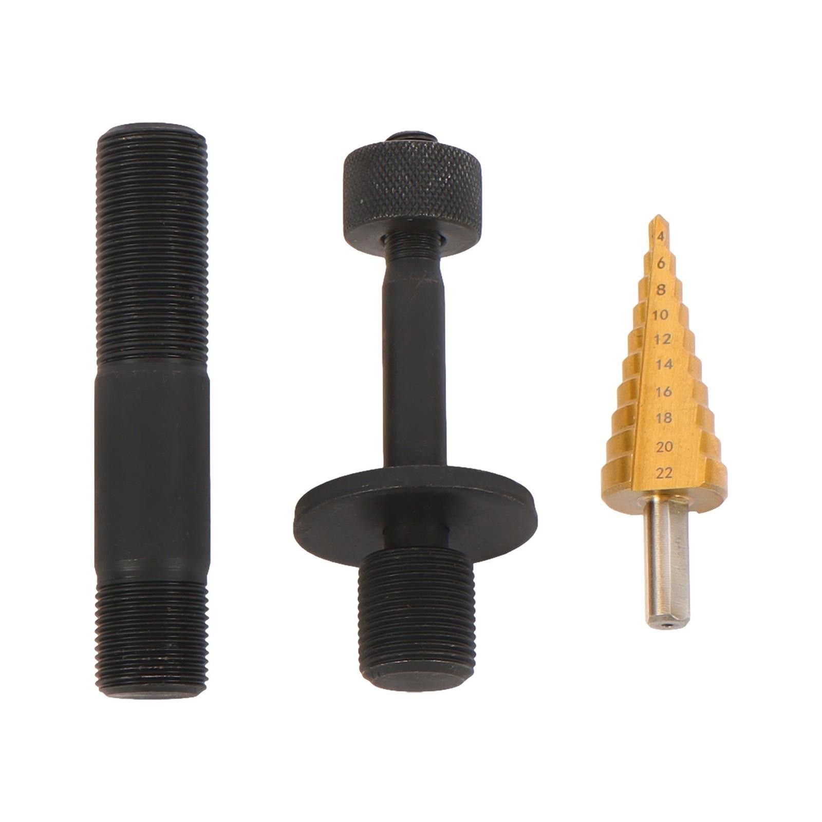 15T 1/2 Inch to 4 Inch Hydraulic Knockout Punch Driver Tool Kit with 10 Dies