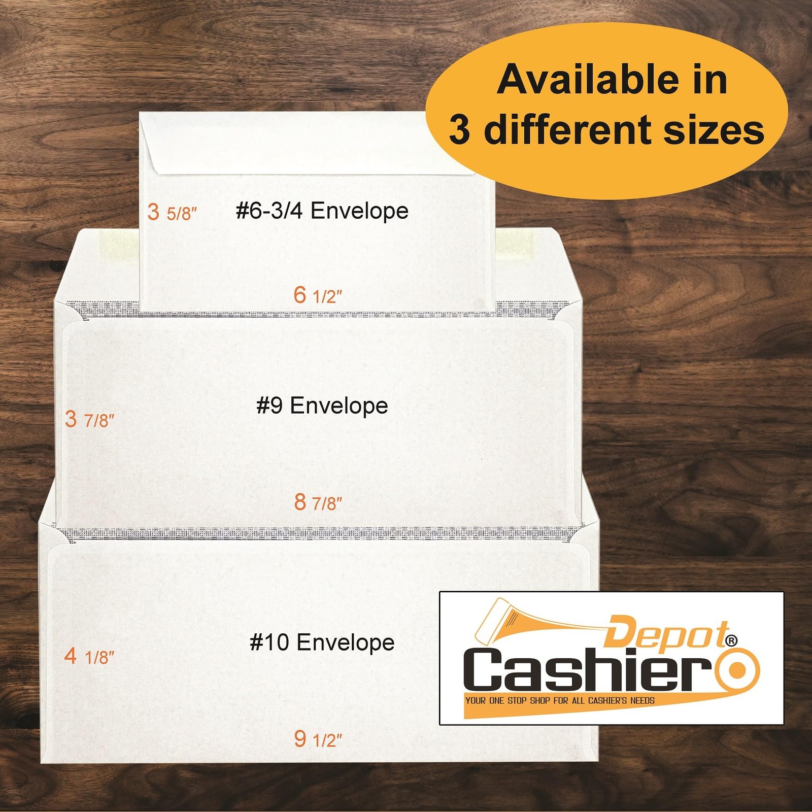 500 Cashier Depot #10 Business Envelopes, White 4.125 X 9.5 Inches,